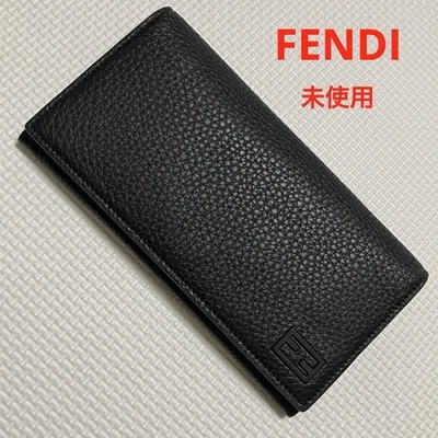 Cartera Larga Fendi Doble Plegable Cuero Negro Unisex Hecha en Italia Sin Usar Como Nueva Regalo Envío Gratis Foto 1 de 4