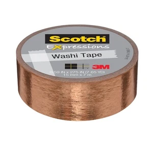Scotch Expressions Foil Washi Tape: 0.59 in. x 393 in. (Copper Foil) - Picture 1 of 2