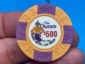 $50———THE DUNES———LAS VEGAS NEVADA CASINO CHIP—-chip commemorativo———Z-3628 - Foto 1 di 3