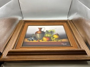 Still Life with pitcher and fruit signed by D. Hunt - Picture 1 of 9