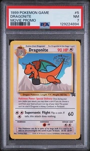 Tarjeta Pokémon PSA 7 Dragonite 5 WB Estampada Estrella Negra Promo Película 1999 - Imagen 1 de 2