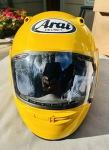 Vintage 2002 Arai Quantum F Yellow “Bumble Bee” Full Face Helmet/Clear Visor (L) - Picture 1 of 15