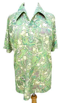 Camisa Pullover De Colección Lilly Dache Para Hombre Manga Corta L Foto 1 de 4