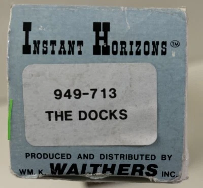 Walthers 949-713 HO Instant Horizons "The Docks" Background Scene NOS - Image 1 of 4