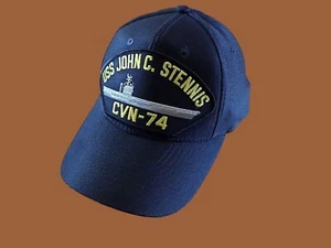 USS JOHN C. STENNIS CVN-74 US NAVY SHIP HAT OFFICIAL U.S MILITARY BALL CAP USA - Picture 1 of 6
