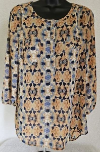 Nine West Jeans Womens Shirt Top Blouse Size M Medium Multicolor - Picture 1 of 24