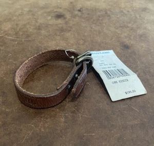 NWT $195 90s Ralph Lauren Leather Adjustable Bracelet LT Brown - Picture 1 of 4