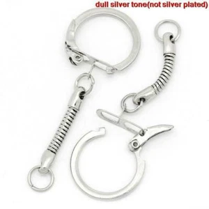 Key Chains & Key Rings Silver Tone 6cm x 2.2cm WHOLESALE LOT 1 Through 500