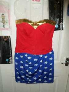Womans Bluebella Superwoman /Wonderwoman Fancy Dress Costume.S/M & L/XL SKU 210B - Picture 1 of 1
