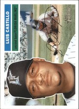 2005 Topps Heritage White Backs Florida Marlins Baseball Card #211 Luis Castillo
