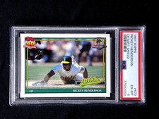 ORIGINAL RICKEY HENDERSON PSA 6 EX/MT 1991 TOPPS DESERT SHIELD CARD #670 RARE