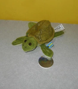 6" Sea Turtle Coke International Bean Bag Collection 1999 Salty Bahamas w/ Tag - Picture 1 of 2