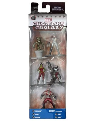 Marvel Guardianes de la Galaxia Jada Nano Figuras de Metal Die-Cast Paquete de 5 Nuevo en Paquete Foto 1 de 4