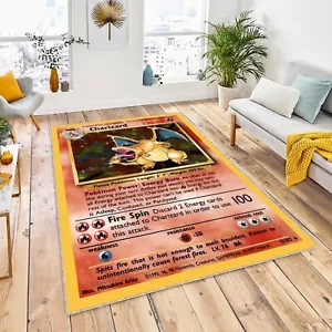 Pokemon Rug, Anime Card Rug, Anime Playing Card, Retro Play Card Decor Rug, Play - Picture 1 of 14