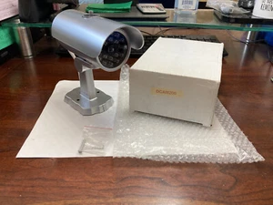BATTERY POWERED DUMMY CCD IR CAMERA w/ FLASHING LED #SB-DCAM200 in SILVER (SS2) - Picture 1 of 11