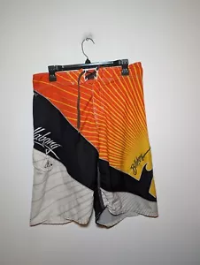 RARE BILLABONG ANDY IRONS 32” ORANGE & BLACK SURF BOARD SHORTS - Picture 1 of 8