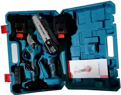 KIT 2 Pezzi Forbice Cesoia a Doppia Batteria 68V DA Potatura + Motosega +Valigia - Immagine 1 di 3