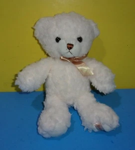 Aurora Ashford Cream Teddy Bear 12" Sherpa Soft Bean Plush Toy Stuffed Animal a - Picture 1 of 2