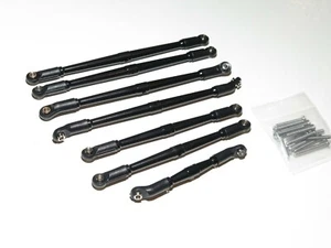 YY-TRAXXAS TRX-4 CRAWLER ALUMINUM UPPER & LOWER SUSPENSION LINKS BLACK - Picture 1 of 1