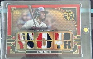 2022 Topps Triple Threads Relic Ruby Ozzie Albies PATCH 1/1 #TTR-OA2 Braves
