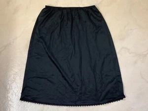 Vintage Sears Nylon Half Slip Size XL 36" Black Made In Costa Rica - Picture 1 of 4