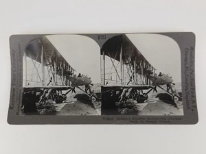 V18920 Keystone Stereoview Bridgnet Michelin Bombardierung Flugzeug Ascend Frankreich - Bild 1 von 9