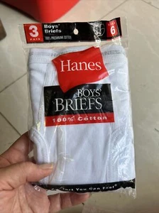 Brand New Vintage Hanes Boys Underwear Size 6-3 Pairs - Picture 1 of 2