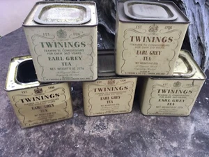 TWININGS “EARL GREY” 8 OZ  TEA TIN….EMPTY W/RUST - Picture 1 of 6