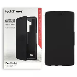 Tech21 Evo Ultra Slim Wallet Impact Absorbing Protection Case For LG G4 - Black - Picture 1 of 5