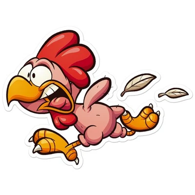 SOUTHERN STICKERZ Plucked Chicken - Vinyl Decal Sticker - Car Window Laptop - ebn11786