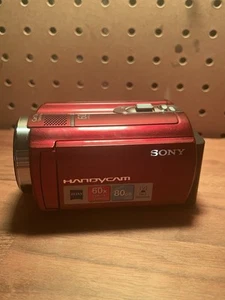 RED Sony Handycam DCR-SR68 80GB Video Digital Camcorder Tested & Working MINT - Picture 1 of 10