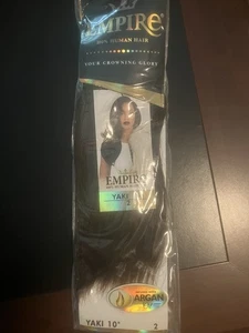 "Peluca Sensationnel Empire 100 % cabello humano yaki 10"" 2" - Imagen 1 de 6