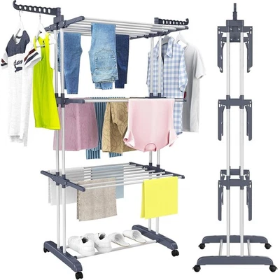 Wäscheständer Wäschetrockner Turm Wäscheständer 6 Klappbare Flügel Standtrockner - Bild 1 von 4