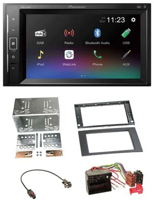 Pioneer DAB MP3 2DIN Bluetooth USB Autoradio für Ford Focus Fiesta 04-08 schwarz - Bild 1 von 4