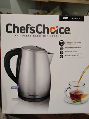 Chefs Choice 6810001 Kettle 1.7-Liter Silver Tea - Image 1 of 4