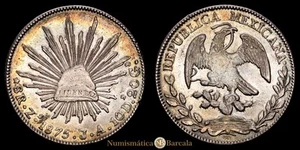 República de México 8 Reales (26,77g) 1875 Zacatecas Ensayador J·A KM-379.13 - Picture 1 of 3