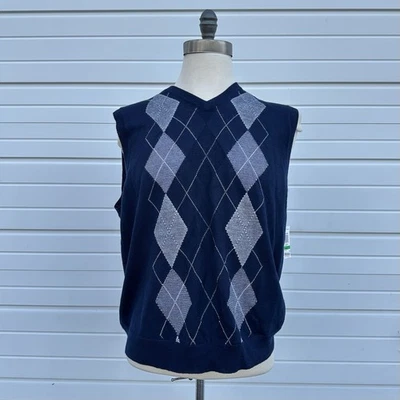 Chaleco Suéter Para Hombre Informal Club Room Italiano Hilado Mezcla Lana Talla L Argyle Foto 1 de 3
