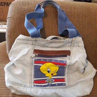 Looney tunes Tweety Sport Vintage 90s Satchel Knapsack  Bag - Изображение 1 из 4