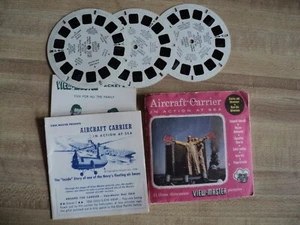 Juego de carretes Sawyer View-Master con paquete y folleto #760 PORTADOR DE AVIONES en acción - Imagen 1 de 1