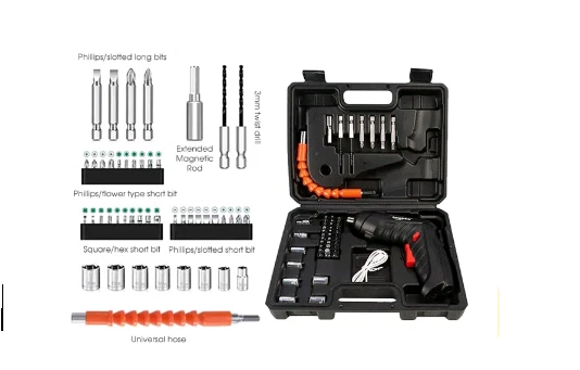 47 Piece Rechargeable Electric Cordless Screwdriver Set - Image 1 of 1