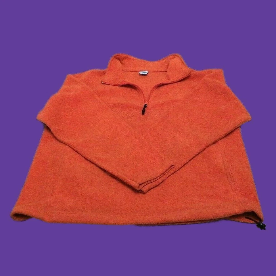 Antiguo Abrigo/Chaqueta Unisex Azul Marino Invierno Polar Superior Cremallera Inferior Tirar Cierre Naranja Talla XL Foto 1 de 4