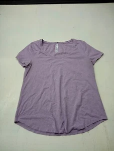 Core 10 Top Women's Large Lavender Scoopneck Rounded Hem Yoga Relaxed Fit - Picture 1 of 5