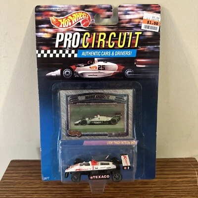 1992 Hot Wheels Mario Andretti #2 Texaco Pro Circuit Authentic 1:64 New Unopened - Image 1 of 3