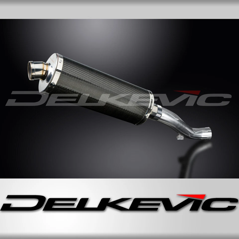 Kit silenciador escape carbono ovalado 14" Honda VFR1200F 2010-2015 Delkevic Slip On Foto 1 de 4