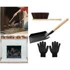 Fireplace Tools  Shovel Hearth Brush Gloves Set for Wood Burner Firepit