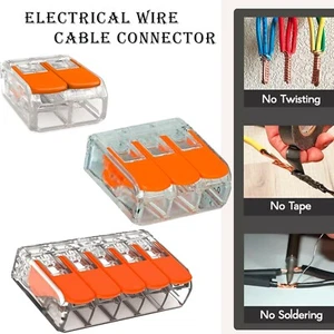 Electrical Wire Cable Connector Compact Series Reusable 2/3/5 Way Block Terminal - Picture 1 of 33