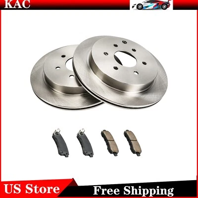 Rear Brake Rotors Pads For INFINITI QX56 2011 2012-2013 Nissan Armada 2017-2019 - Изображение 1 из 4