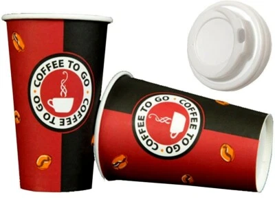 Pappbecher 0,3l Hartpapier / Kaffeebecher Coffee to go Becher mit/ohne Deckel - Bild 1 von 2