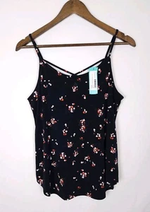 Kaileigh Stitch Fix Navy Pink Floral Felda Lattice Back Knit Tank NWT - Small - Picture 1 of 6