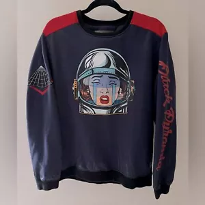 Hombre Streetwear PIRÁMIDE NEGRA Crying Astronaut Azul Marino Sudadera Bordada XL - Imagen 1 de 11